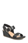 Söfft Vaya Wedge Sandal In Black
