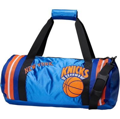 Mitchell & Ness New York Knicks Satin Duffel Bag In Blue