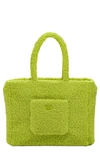 Ugg Adrina Faux Shearling Tote In Lime