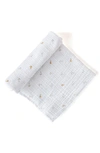 Pehr Print Organic Cotton Swaddle In Duck/ Yellow