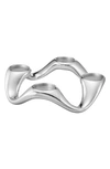 Georg Jensen Cobra Polished Stainless-steel Candlestick 20cm In Silver