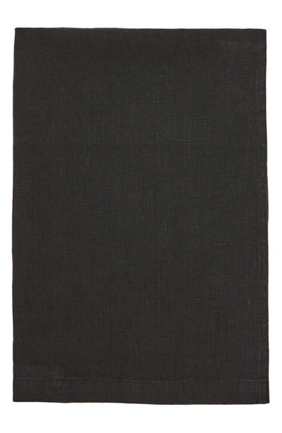 Tekla Linen Glass Towel In Black