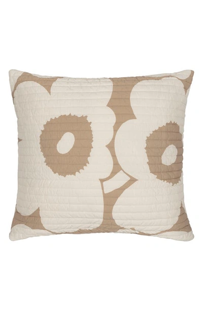 Marimekko Unikko Quilted Accent Pillow In Neutrals