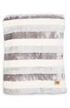 Ugg Breton Faux Shearling Throw Blanket In Seal