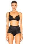 Dolce & Gabbana Satin Lace-trim Soft Triangle Bra In Black