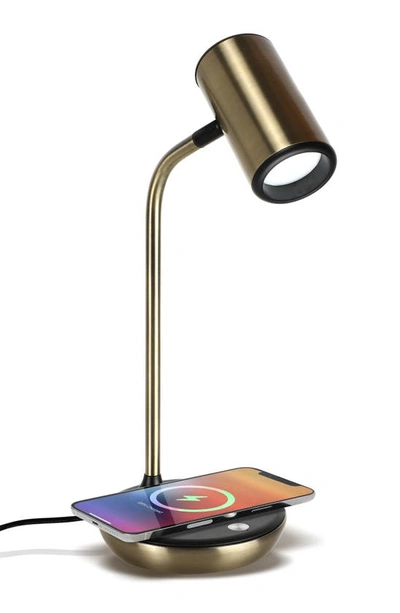 Brightech Ezra Led Table Lamp In Brass