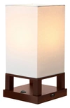 Brightech Maxwell Led Table Lamp With Usb Port In Havana Brown
