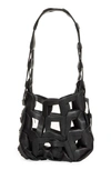 Sc103 Mini Links Leather Tote In Black