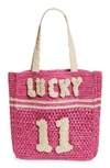 Collina Strada Home & Garden Canvas Tote In Hot Pink