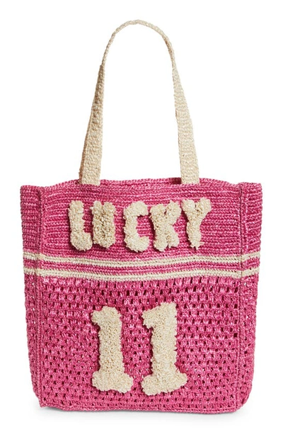 Collina Strada Home & Garden Canvas Tote In Hot Pink