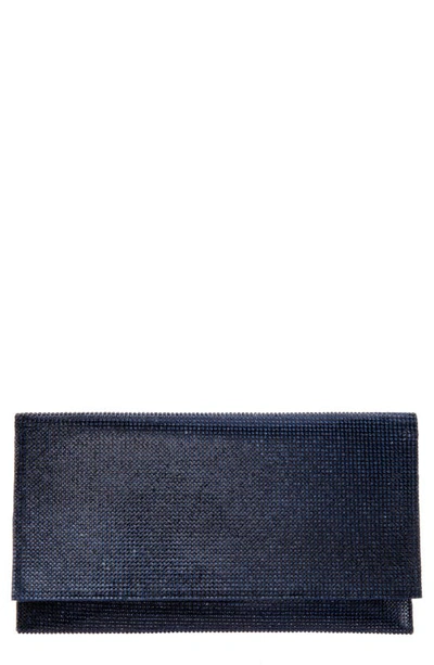 Nina Crystal Clutch In Navy