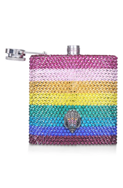 Kurt Geiger Crystal Flask In Multi