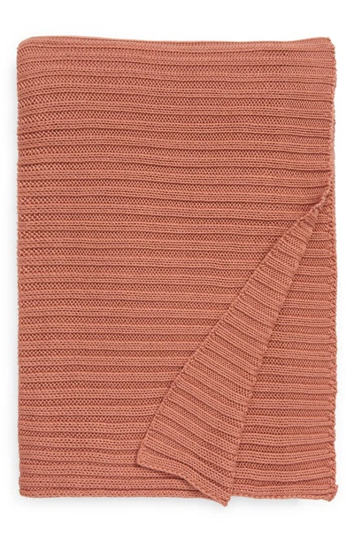 Parachute Oversize Knit Throw Blanket In Clay