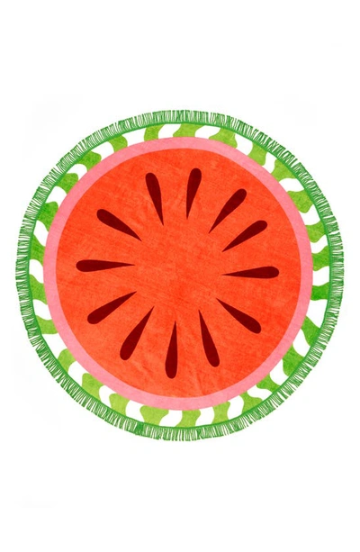 Bando Watermelon All Around Giant Terry Cloth Towel In Red