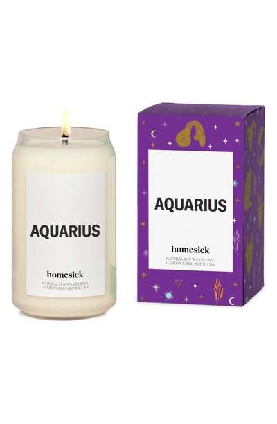 Homesick Aquarius Scented Candle In White
