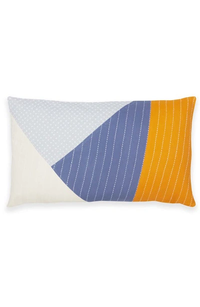 Anchal Colorblock Lumbar Throw Pillow In Yellow