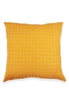 Anchal Cross Stitch Accent Pillow In Yellow