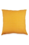 Anchal Cross Stitch Accent Pillow In Mustard