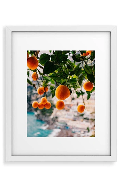 Deny Designs Alam Framed Wall Art In Orange