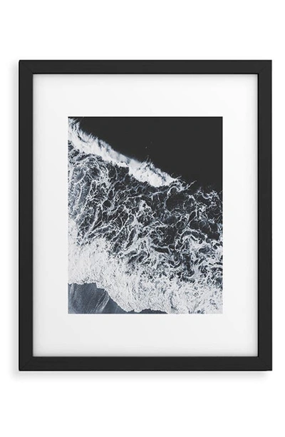 Deny Designs Sea Lace Framed Wall Art In Black