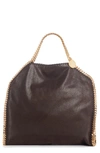 Stella Mccartney Tiny Falabella Faux Leather Tote In Chocolate Brown