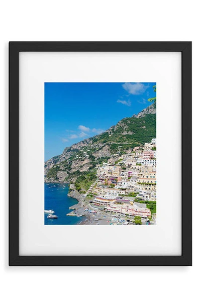 Deny Designs Amalfi Framed Art Print In Blue