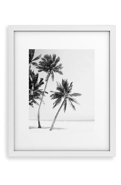 Deny Designs Island Framed Art Print In Black-white