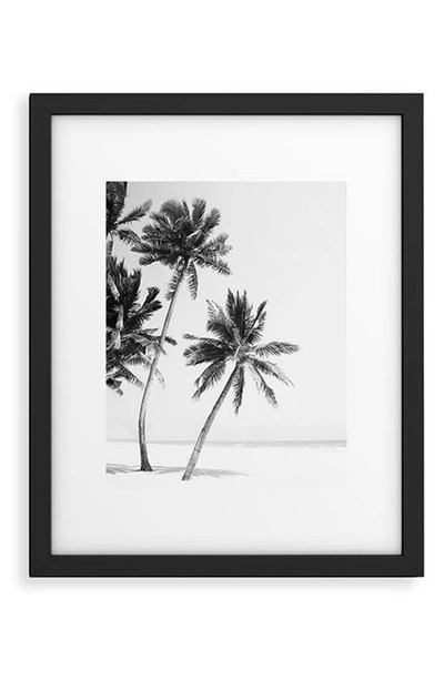 Deny Designs Island Framed Art Print In Black-white