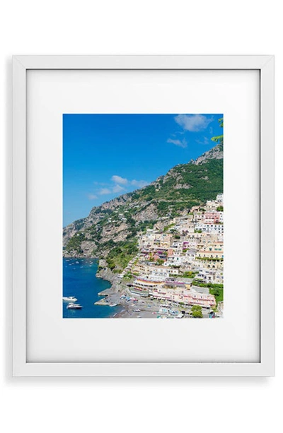 Deny Designs Amalfi Framed Art Print In Blue