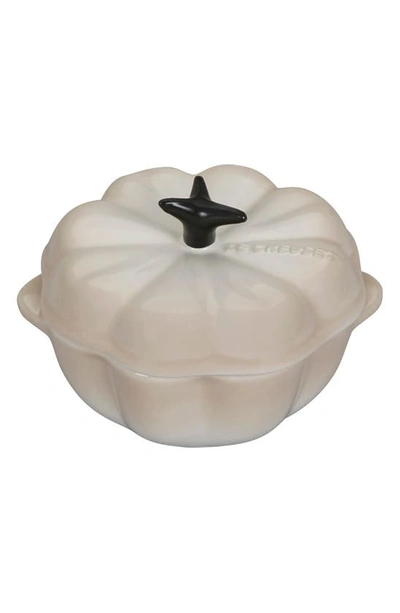 Le Creuset Mini Pumpkin Stoneware Cocotte In Meringue