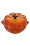 Le Creuset Persimmon Figural Pumpkin Petite Cocotte With $3 Credit In Nocolor