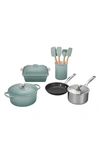 Le Creuset 12-piece Mixed Material Cookware Set In Sea Salt