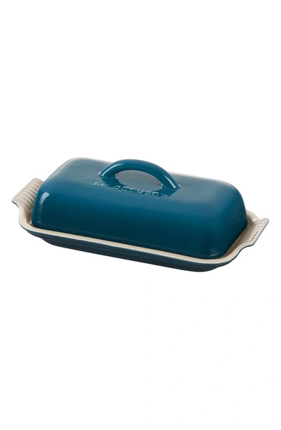 Le Creuset Heritage Butter Dish In Deep Teal