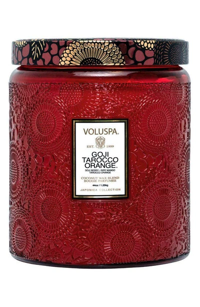 Voluspa Goji Tarocco Orange Luxe Jar Candle In Goji & Tarocco Orange