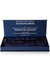Slip Embroidered Silk Eye Mask In Navy