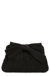 Loeffler Randall Mini Pleated Bow Frame Clutch In Black