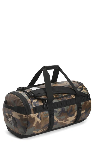 The North Face Base Camp Water Resistant Medium Duffle In Kelp Tan Camo/black