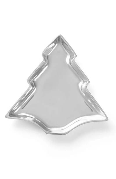 Nambe Christmas Tree Dish In Silver-tone