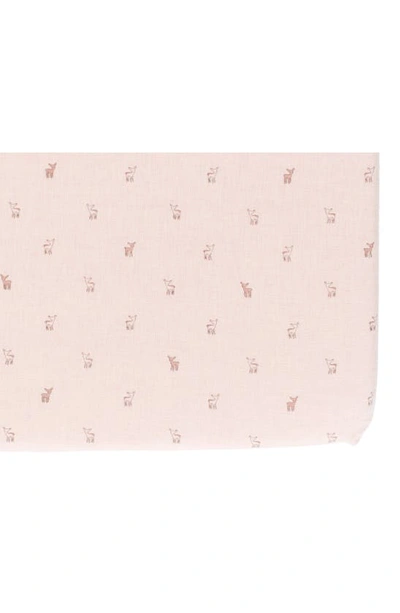 Pehr Hatchlings Cotton Crib Sheet In Fawn