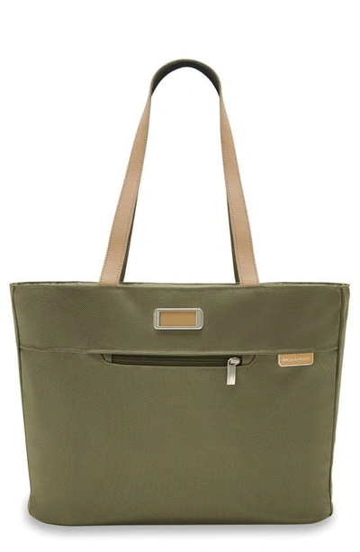 Briggs & Riley Baseline Traveler Tote Bag In Green