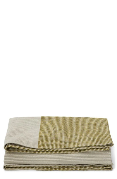 Casper Texture Grid Organic Cotton Throw Blanket In Rain