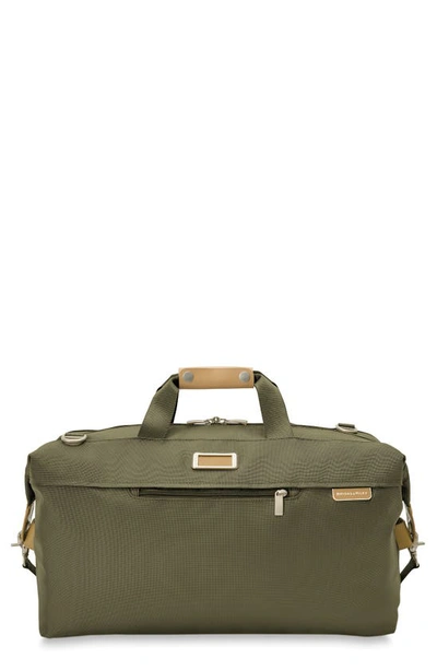 Briggs & Riley Baseline Weekender Duffel Bag In Olive