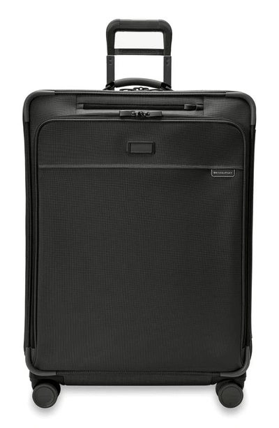 Briggs & Riley Baseline 29-inch Large Expandable Spinner Suitcase In Black