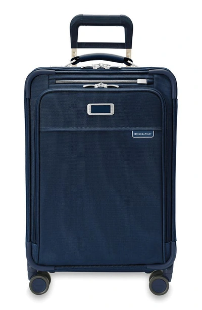 Briggs & Riley Baseline Essential Carry On Spinner Suitcase In Navy