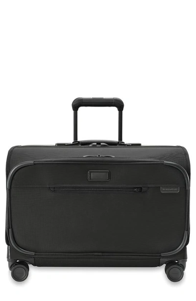 Briggs & Riley Baseline Wide Carry-on Garment Spinner In Black