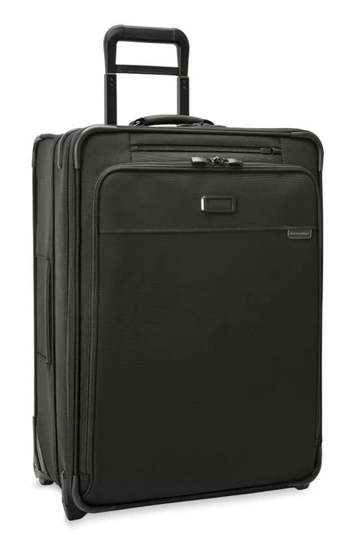 Briggs & Riley 26-inch Baseline Medium Expandable Wheeled Upright Packing Case In Black