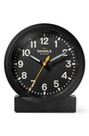 Shinola Runwell 6 Desk Clock In Black/black