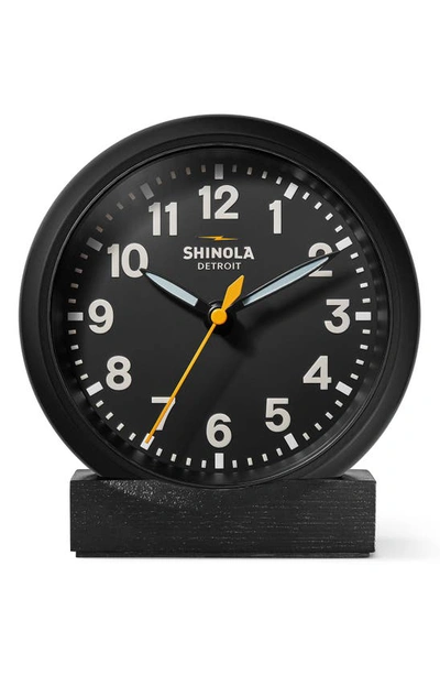 Shinola Runwell 6 Desk Clock In Black