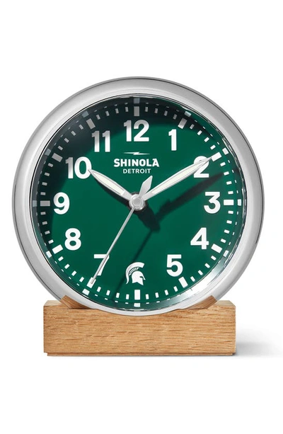 Shinola Runwell 6 Desk Clock In Green