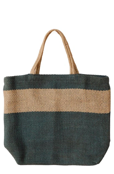 Will And Atlas Hayes Market Shopper Jute Tote In Grey/ Natural